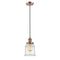 Canton Mini Pendant shown in the Antique Copper finish with a Clear shade