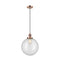 Beacon Mini Pendant shown in the Antique Copper finish with a Clear shade