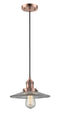 Innovations Lighting Halophane 1-100 watt 10 inch Antique Copper Mini Pendant with Halophane glass 201CACG2