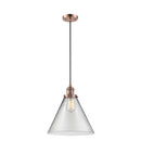 Cone Mini Pendant shown in the Antique Copper finish with a Clear shade