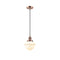 Oxford Mini Pendant shown in the Antique Copper finish with a Matte White shade