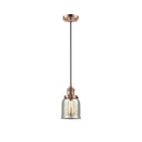 Bell Mini Pendant shown in the Antique Copper finish with a Silver Plated Mercury shade