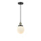 Beacon Mini Pendant shown in the Black Antique Brass finish with a Matte White shade