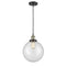 Beacon Mini Pendant shown in the Black Antique Brass finish with a Clear shade