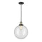 Beacon Mini Pendant shown in the Black Antique Brass finish with a Clear shade