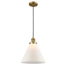 Cone Mini Pendant shown in the Brushed Brass finish with a Matte White shade