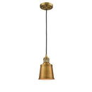 Addison Mini Pendant shown in the Brushed Brass finish with a Brushed Brass shade