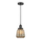 Chatham Mini Pendant shown in the Matte Black finish with a Mercury shade