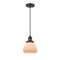 Fulton Mini Pendant shown in the Matte Black finish with a Matte White shade