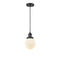 Beacon Mini Pendant shown in the Matte Black finish with a Matte White shade