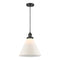 Cone Mini Pendant shown in the Matte Black finish with a Matte White shade