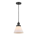 Cone Mini Pendant shown in the Matte Black finish with a Matte White shade