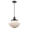 Oxford Mini Pendant shown in the Matte Black finish with a Matte White shade