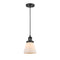 Cone Mini Pendant shown in the Matte Black finish with a Matte White shade