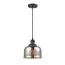 Bell Mini Pendant shown in the Matte Black finish with a Silver Plated Mercury shade