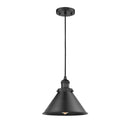 Briarcliff Mini Pendant shown in the Matte Black finish with a Matte Black shade