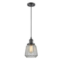 Chatham Mini Pendant shown in the Oil Rubbed Bronze finish with a Clear shade