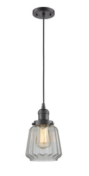 Innovations Lighting Chatham 1-100 watt 6" Oil Rubbed Bronze Mini Pendant with Clear Fluted glass 201COBG142