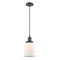 Canton Mini Pendant shown in the Oil Rubbed Bronze finish with a Matte White shade