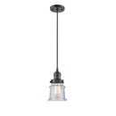 Canton Mini Pendant shown in the Oil Rubbed Bronze finish with a Seedy shade