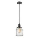 Canton Mini Pendant shown in the Oil Rubbed Bronze finish with a Seedy shade