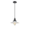 Halophane Mini Pendant shown in the Oil Rubbed Bronze finish with a Matte White Halophane shade