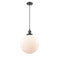 Beacon Mini Pendant shown in the Oil Rubbed Bronze finish with a Matte White shade