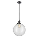 Beacon Mini Pendant shown in the Oil Rubbed Bronze finish with a Clear shade