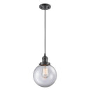 Beacon Mini Pendant shown in the Oil Rubbed Bronze finish with a Clear shade