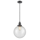 Beacon Mini Pendant shown in the Oil Rubbed Bronze finish with a Seedy shade