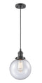 Innovations Lighting Beacon 1-100 watt 8 inch Oil Rubbed Bronze Mini Pendant with Seedy glass 201COBG2048