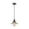 Halophane Mini Pendant shown in the Oil Rubbed Bronze finish with a Clear Halophane shade