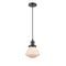 Olean Mini Pendant shown in the Oil Rubbed Bronze finish with a Matte White shade