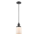 Bell Mini Pendant shown in the Oil Rubbed Bronze finish with a Matte White shade