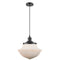 Oxford Mini Pendant shown in the Oil Rubbed Bronze finish with a Matte White shade