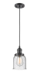Innovations Lighting Small Bell 1-100 watt 5 inch Oil Rubbed Bronze Mini Pendant with Seedy glass 201COBG54