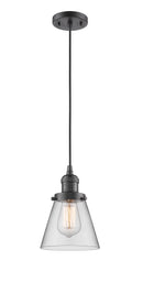 Innovations Lighting Small Cone 1-100 watt 6 inch Oil Rubbed Bronze Mini Pendant with Clear glass 201COBG62