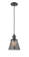 Innovations Lighting Small Cone 1-100 watt 6 inch Oil Rubbed Bronze Mini Pendant with Smoked glass 201COBG63