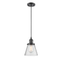 Cone Mini Pendant shown in the Oil Rubbed Bronze finish with a Seedy shade