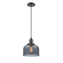 Bell Mini Pendant shown in the Oil Rubbed Bronze finish with a Plated Smoke shade