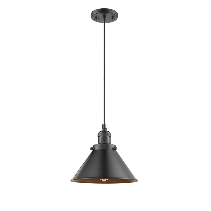 Briarcliff Mini Pendant shown in the Oil Rubbed Bronze finish with a Oil Rubbed Bronze shade