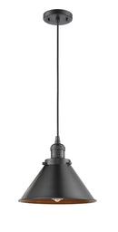 Innovations Lighting Briarcliff 1-100 watt 10 inch Oil Rubbed Bronze Mini Pendant with Oil Rubbed Bronze Briarcliff shades  201COBM10OB