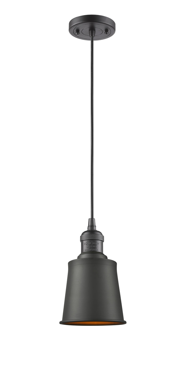 Innovations Lighting Addison 1-100 watt 5 inch Oil Rubbed Bronze Mini Pendant with Oil Rubbed Bronze Addison shades  201COBM9OB