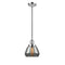 Fulton Mini Pendant shown in the Polished Chrome finish with a Plated Smoke shade