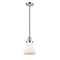 Bellmont Mini Pendant shown in the Polished Chrome finish with a Matte White shade