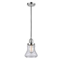 Bellmont Mini Pendant shown in the Polished Chrome finish with a Seedy shade