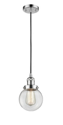 Innovations Lighting Beacon 1-100 watt 6 inch Polished Chrome Mini Pendant with Clear glass 201CPCG2026