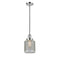 Stanton Mini Pendant shown in the Polished Chrome finish with a Clear Wire Mesh shade