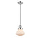 Olean Mini Pendant shown in the Polished Chrome finish with a Matte White shade