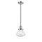 Olean Mini Pendant shown in the Polished Chrome finish with a Seedy shade